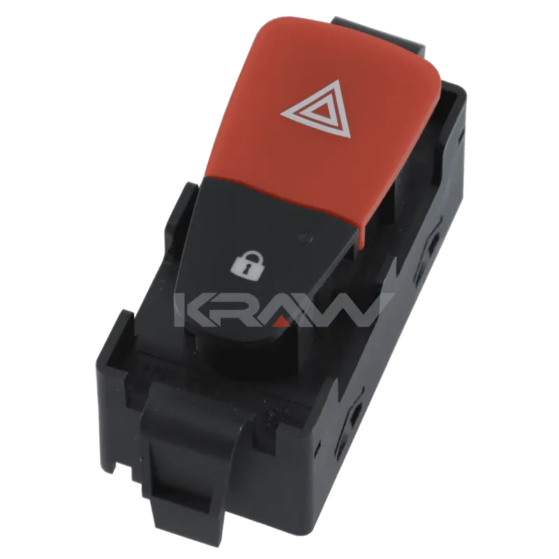 [AN-765] كبسة اشارة و قفل باب (احمر-اسود) 6 اسنان Turn Signal + Lock Control Switch (Red-Black) 6 Pins (Kraw)